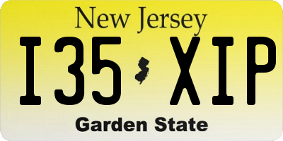 NJ license plate I35XIP