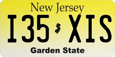 NJ license plate I35XIS