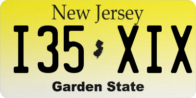 NJ license plate I35XIX