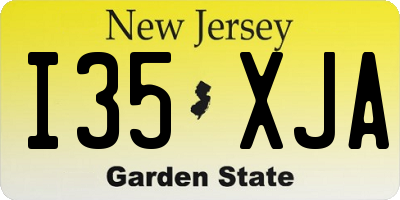 NJ license plate I35XJA