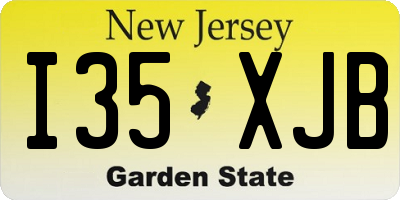 NJ license plate I35XJB