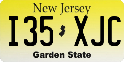 NJ license plate I35XJC