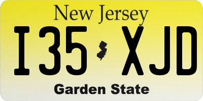 NJ license plate I35XJD