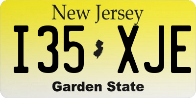 NJ license plate I35XJE