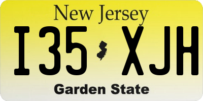 NJ license plate I35XJH