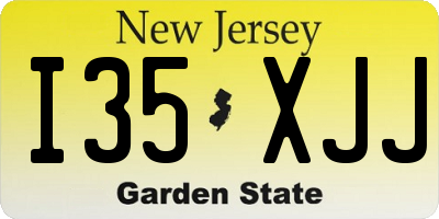NJ license plate I35XJJ
