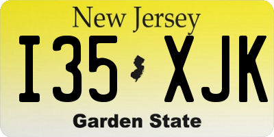 NJ license plate I35XJK