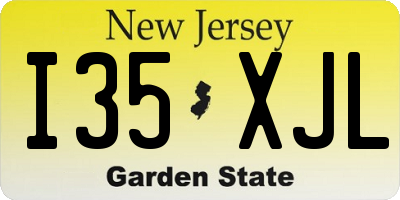NJ license plate I35XJL