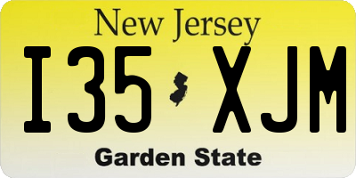 NJ license plate I35XJM