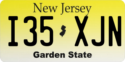 NJ license plate I35XJN