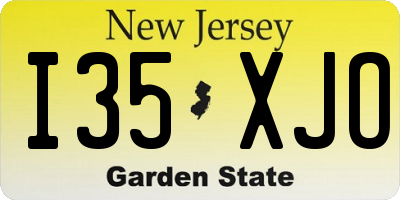 NJ license plate I35XJO