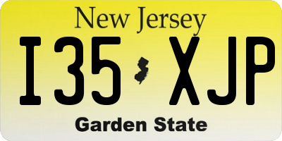 NJ license plate I35XJP