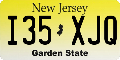NJ license plate I35XJQ
