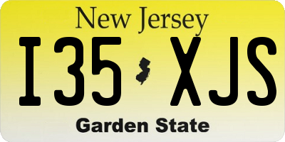 NJ license plate I35XJS