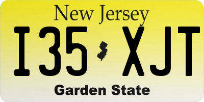 NJ license plate I35XJT