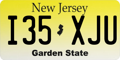 NJ license plate I35XJU