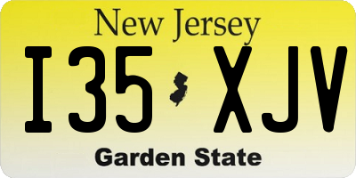 NJ license plate I35XJV