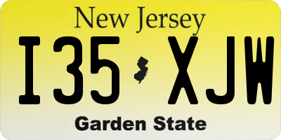 NJ license plate I35XJW
