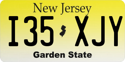 NJ license plate I35XJY