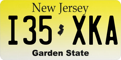 NJ license plate I35XKA