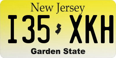 NJ license plate I35XKH