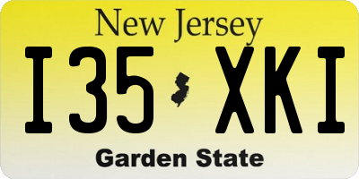 NJ license plate I35XKI