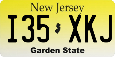 NJ license plate I35XKJ