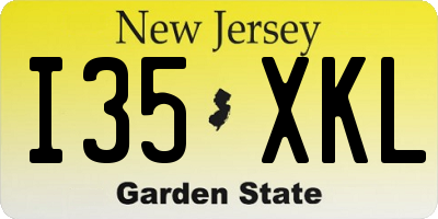NJ license plate I35XKL