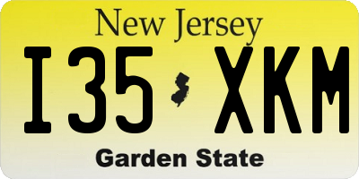NJ license plate I35XKM