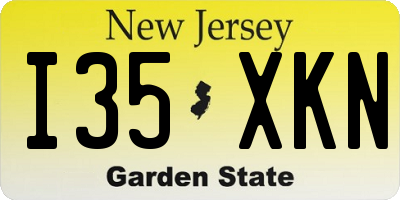 NJ license plate I35XKN