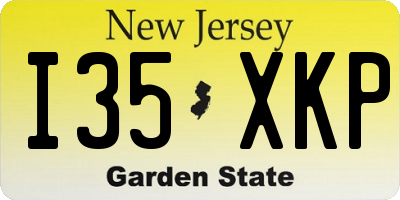 NJ license plate I35XKP