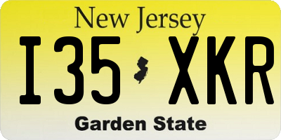 NJ license plate I35XKR