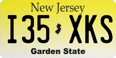 NJ license plate I35XKS