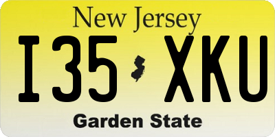 NJ license plate I35XKU