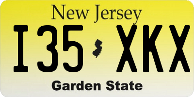 NJ license plate I35XKX