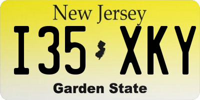 NJ license plate I35XKY