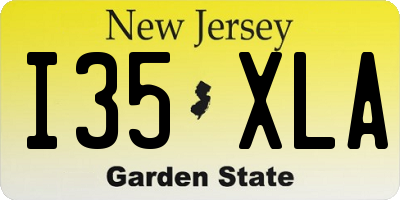 NJ license plate I35XLA