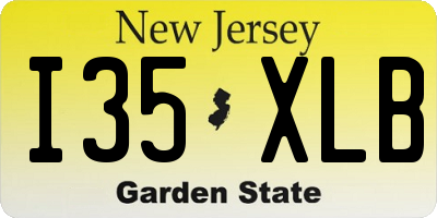 NJ license plate I35XLB