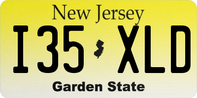 NJ license plate I35XLD