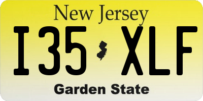 NJ license plate I35XLF