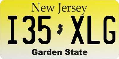 NJ license plate I35XLG