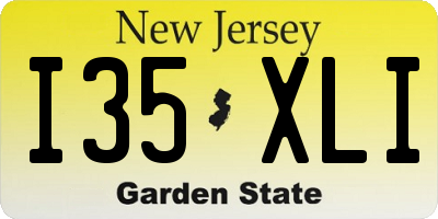 NJ license plate I35XLI