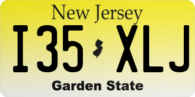 NJ license plate I35XLJ