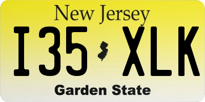 NJ license plate I35XLK