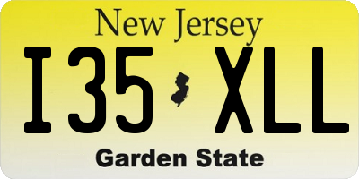 NJ license plate I35XLL