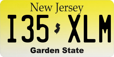 NJ license plate I35XLM
