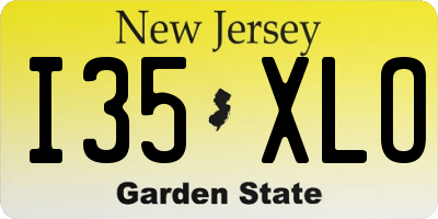 NJ license plate I35XLO