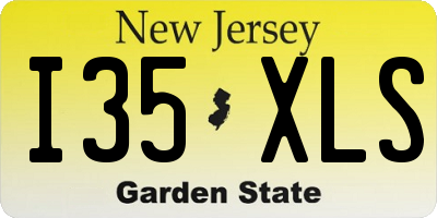 NJ license plate I35XLS
