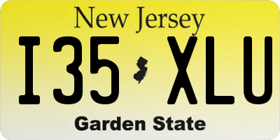 NJ license plate I35XLU