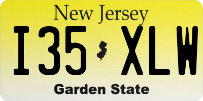 NJ license plate I35XLW